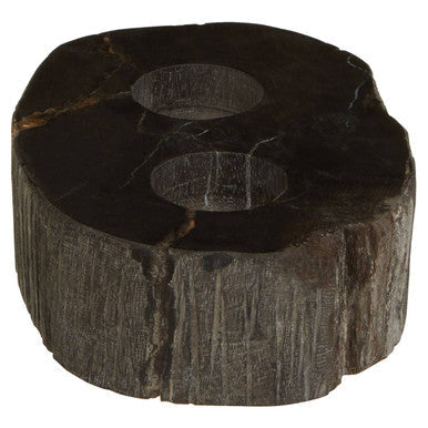 Petrified Wood 2 Tealight Holder | Relic