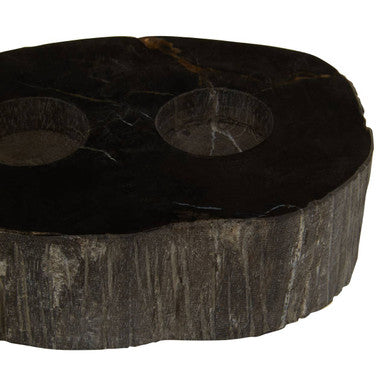Petrified Wood 2 Tealight Holder | Relic
