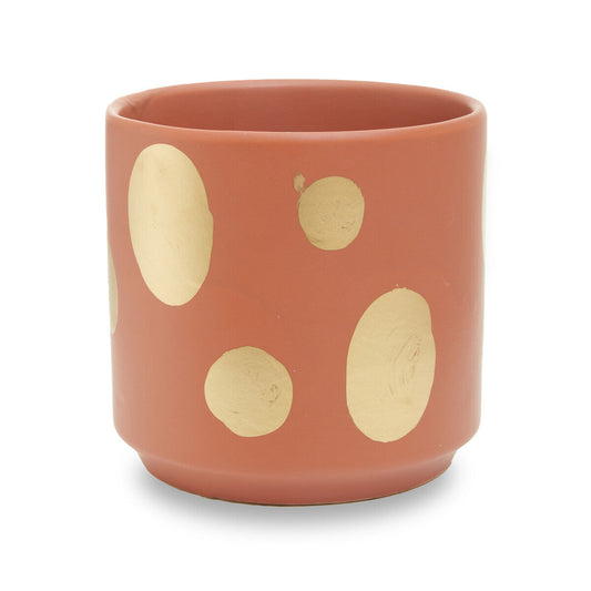 Yuri Small Terracotta Gold Spotted Planter
