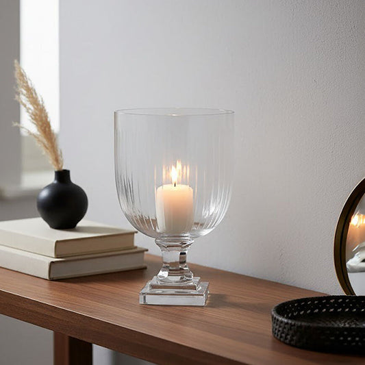 Cortina Small Glass Hurricane Candle Holder