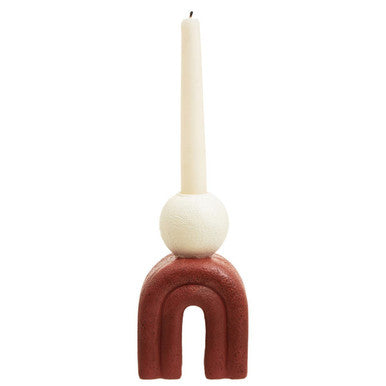 Utica Candle Holder With Red Base