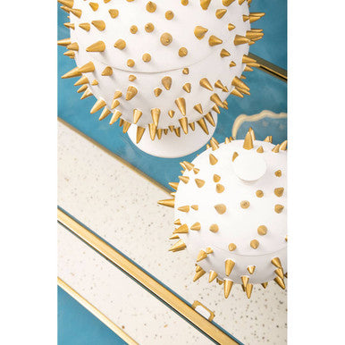 White and Gold Spikes Small Box | Picos