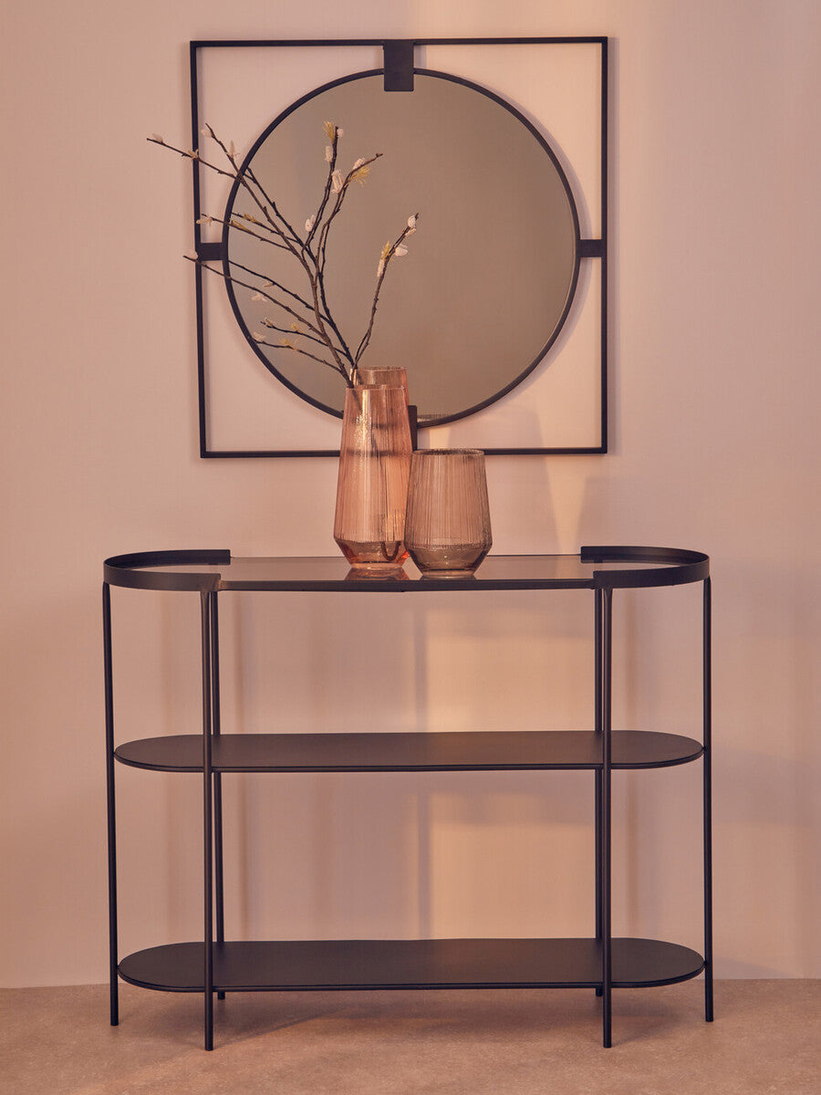 Esma Small Smoked Brown Glass Vase