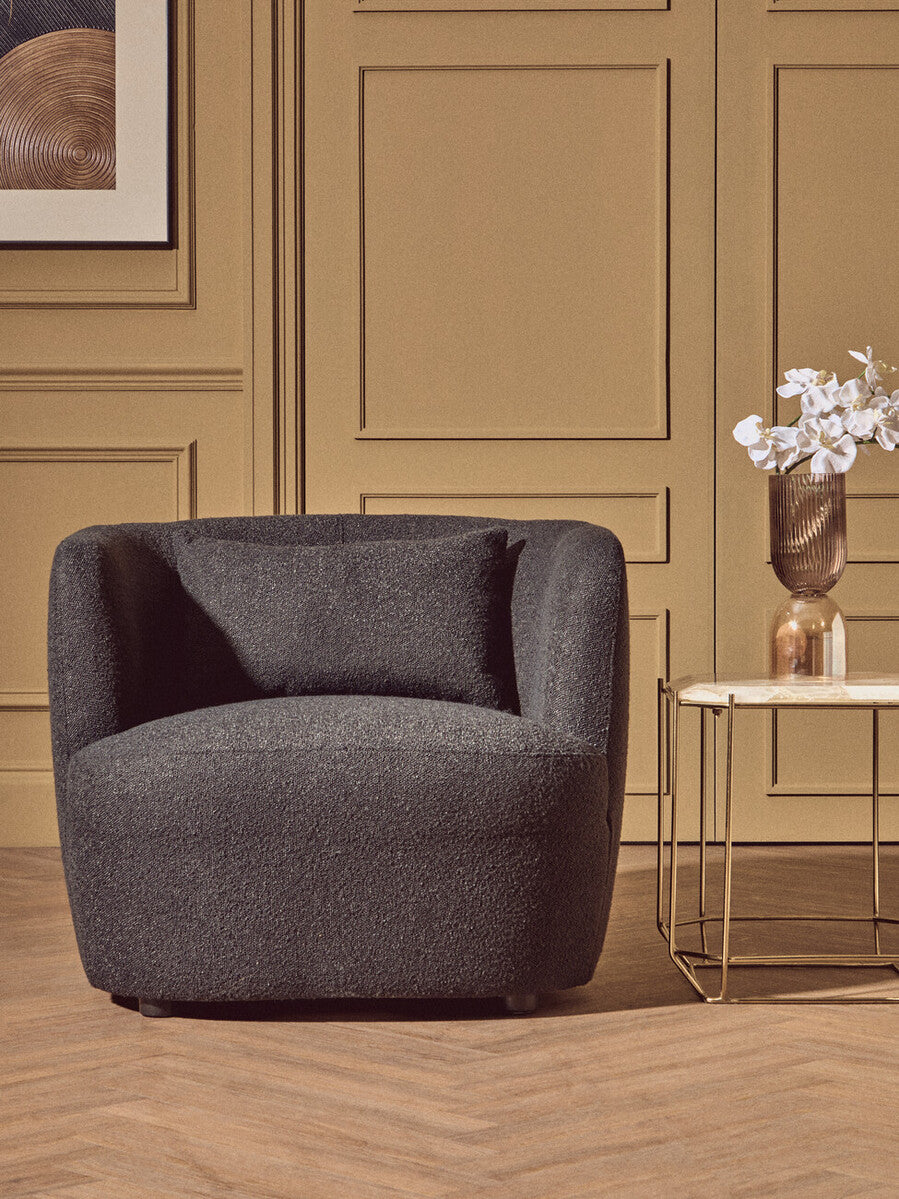 Esma Small Amber and Brown Glass Vase