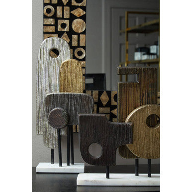 Simbolo Small Assorted Colour Metal Sculpture On Marble Base