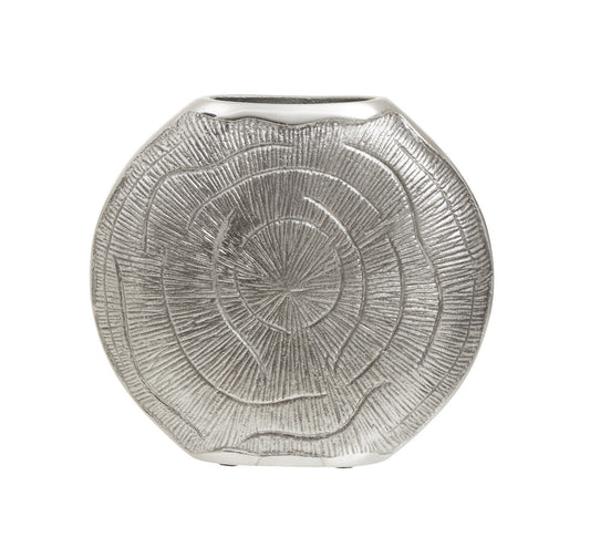 Silva Small Oak Effect Silver Finish Vase