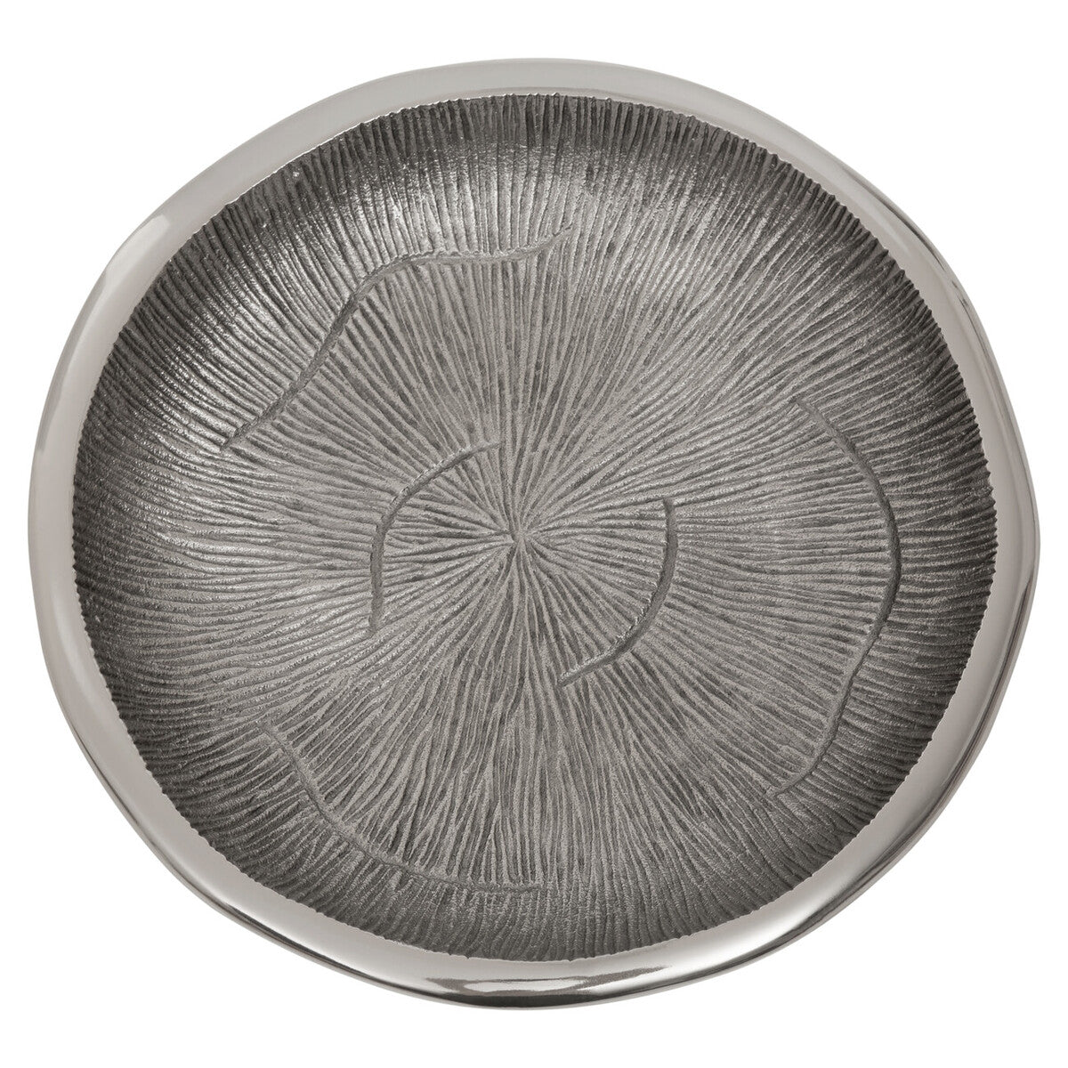Silva Small Oak Effect Silver Bowl
