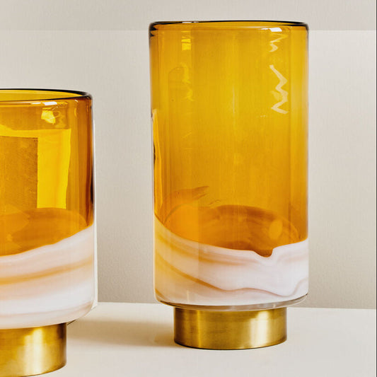 Cleo Large Amber Vase