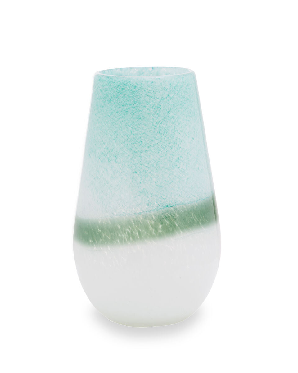 Celia Small Turquoise And White Vase