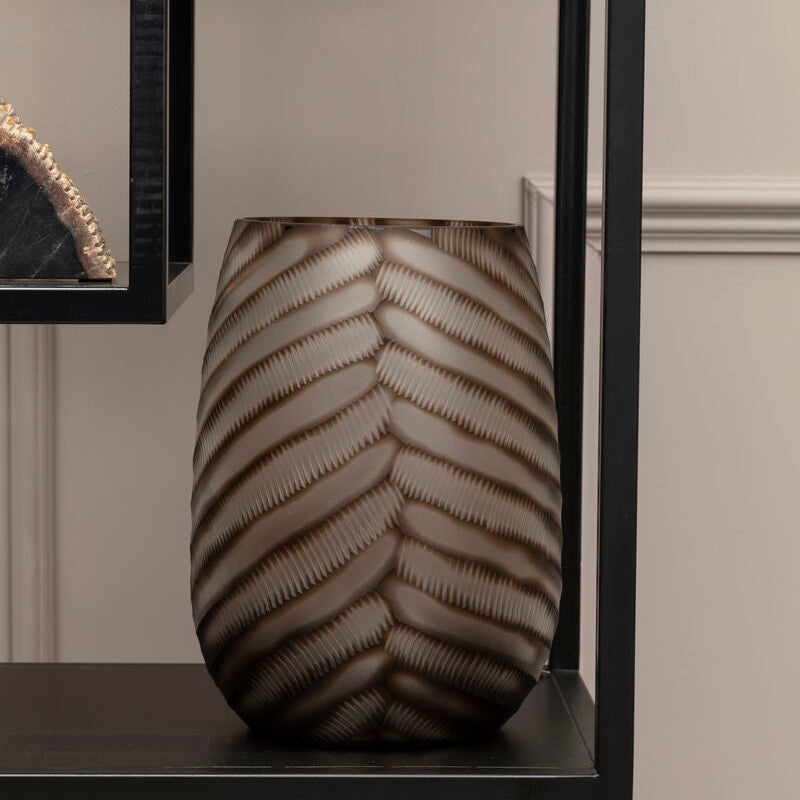 Large Chevron Cut Vase | Hessa