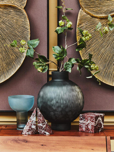 Hessa Large Carved Glass Vase