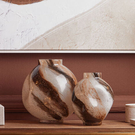 Heba Brushstroke Design Large Glass Vase