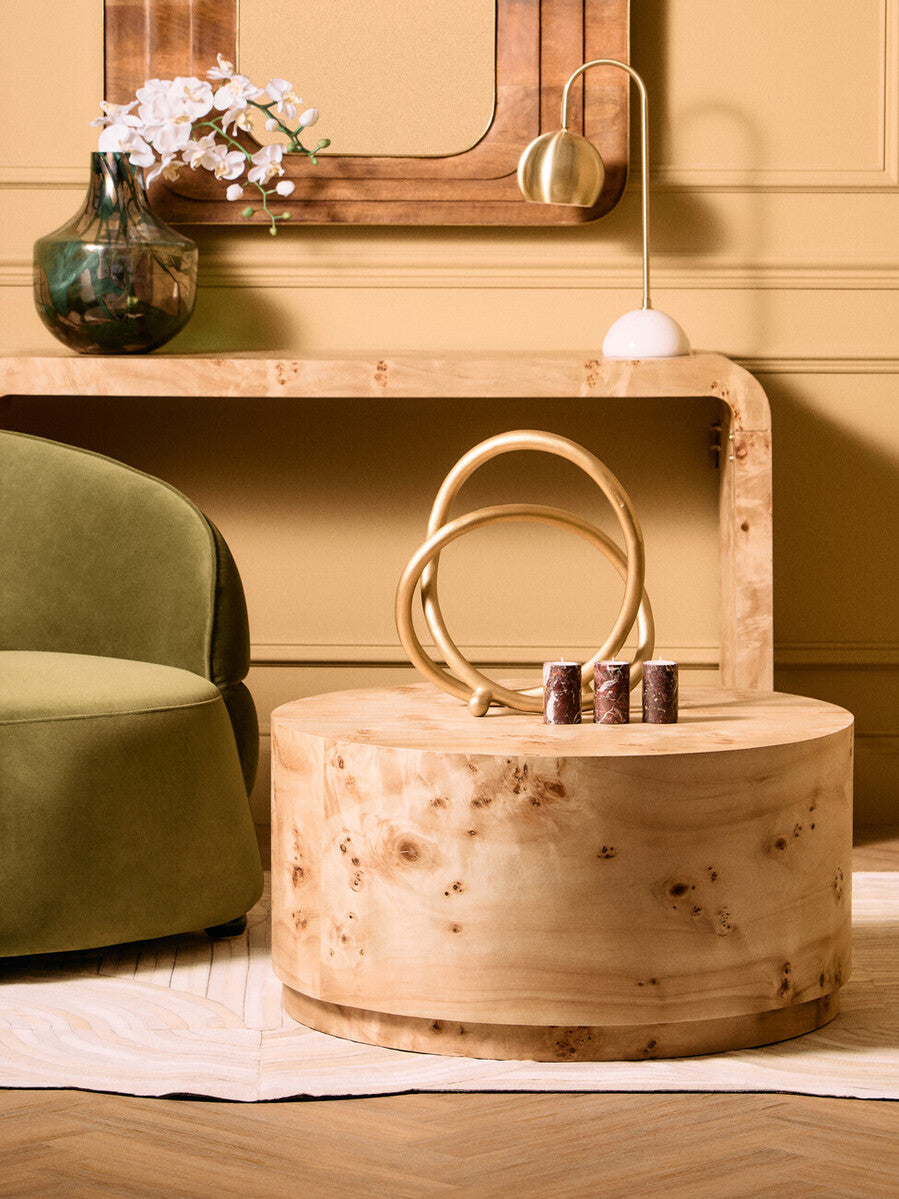 Herbie Green and Gold Large Glass Vase