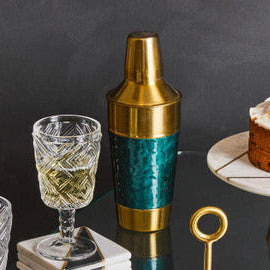 Carolina Green Enamel 4 Piece Cocktail Set