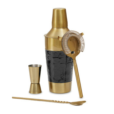 Carolina Black Enamel 4 Piece Cocktail Set
