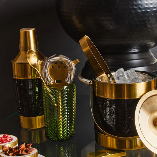 Carolina Black Enamel 4 Piece Cocktail Set