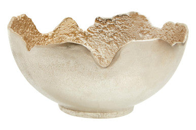 Dion Large Two Toned Silver and Gold Finish Bowl