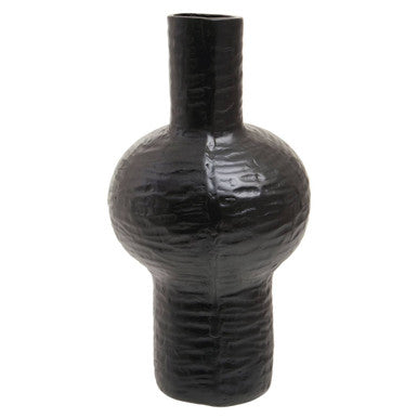 Deomali Large Abstract Black Finish Vase