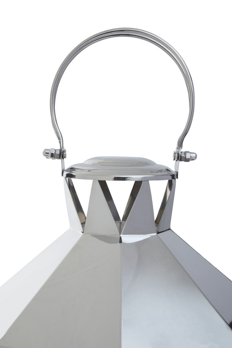 Large Silver Steel Lantern | Herber