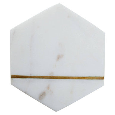 Sena Set Of Four White Marble Coasters