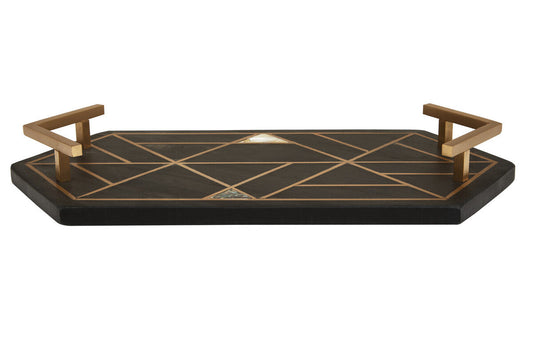 Oriana Black Slate with Mother of Pearl Inlay Tray