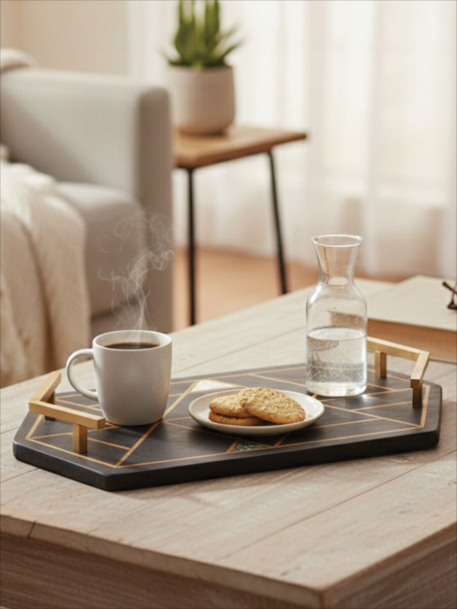Oriana Black Slate Tray