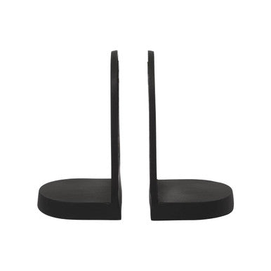 Rubi Set Of Two Black Finish Arched Bookends