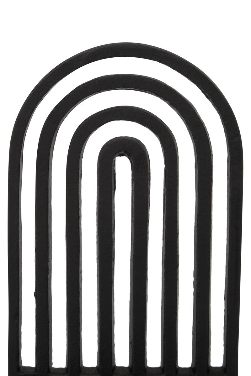 Rubi Set Of Two Black Finish Arched Bookends