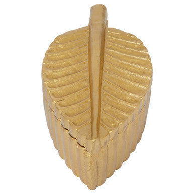 Prato Gold Finish Plume Box