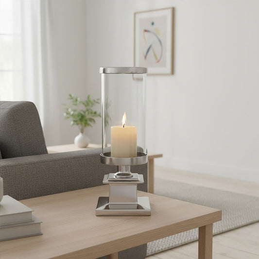 Ryley Silver Candle Holder