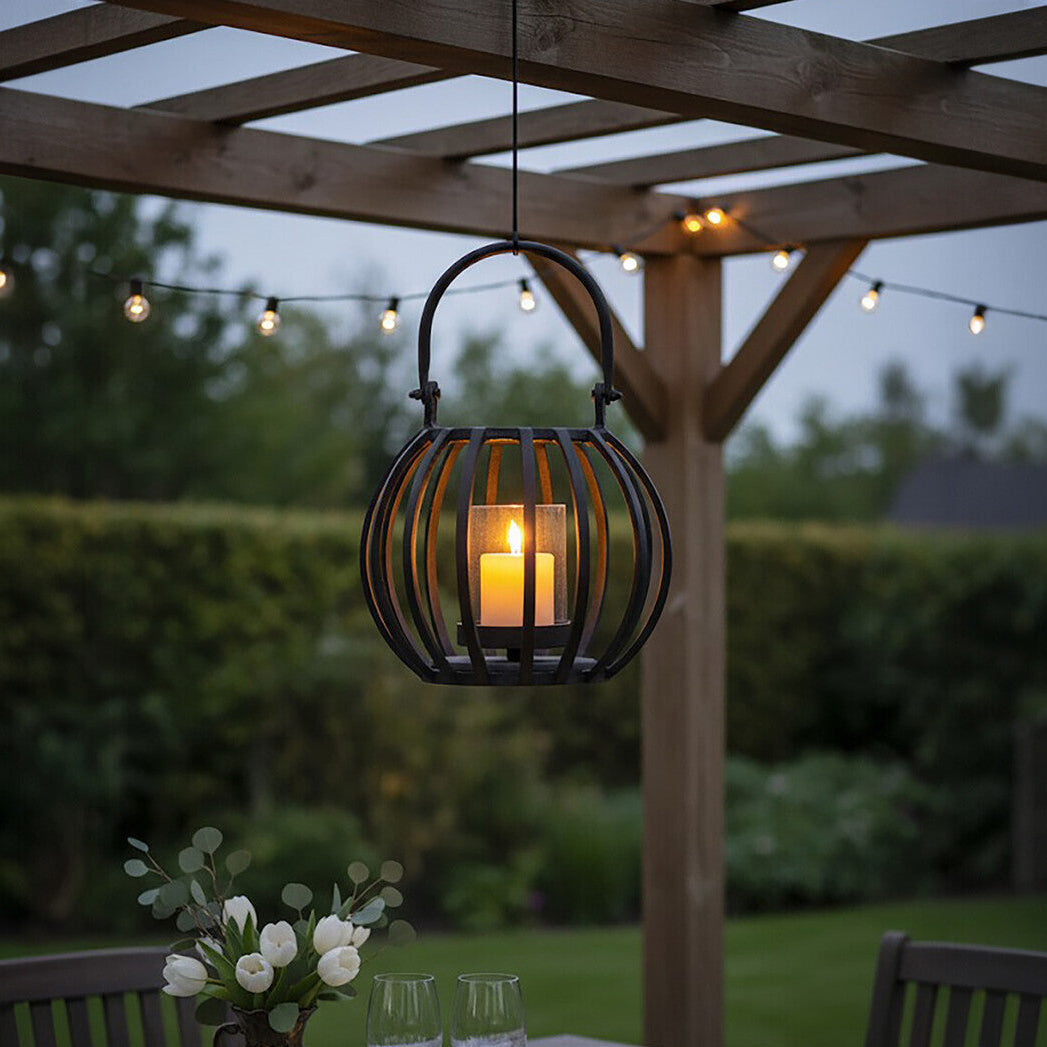 Small Matte Black Finish Lantern | Aura