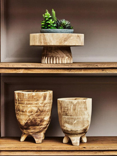 Arlo Large Natural Wooden Planter