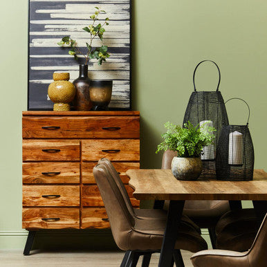 Large Wooden Black Ombre Planter | Arlo