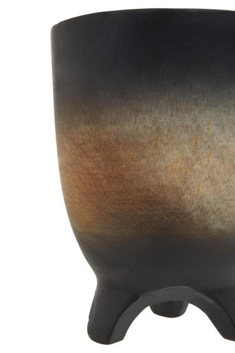 Large Wooden Black Ombre Planter | Arlo