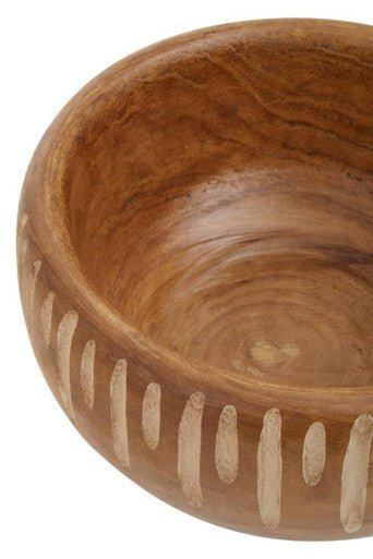 Arlo Small Brown And Natural Round Bowl.
