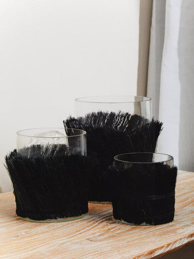 Kuta Black Small Candle Holder