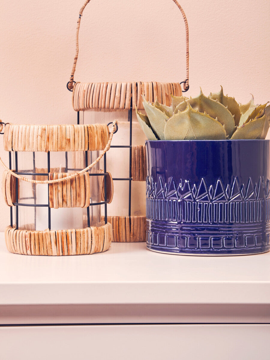 Kuta Natural And Black Large Lantern