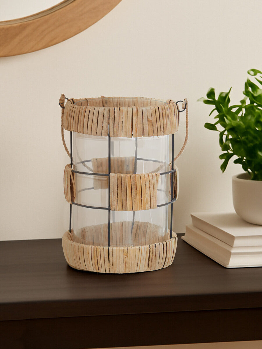 Kuta Natural And Black Large Lantern