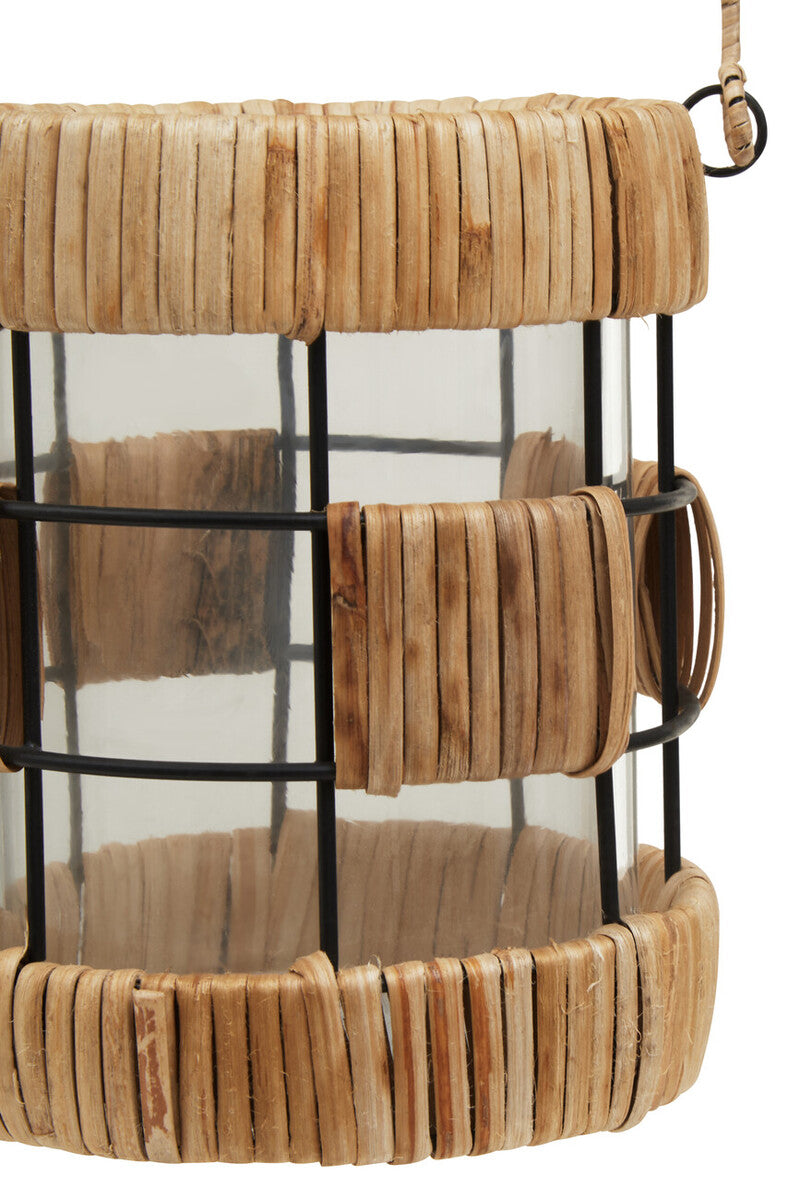 Kuta Natural And Black Small Lantern