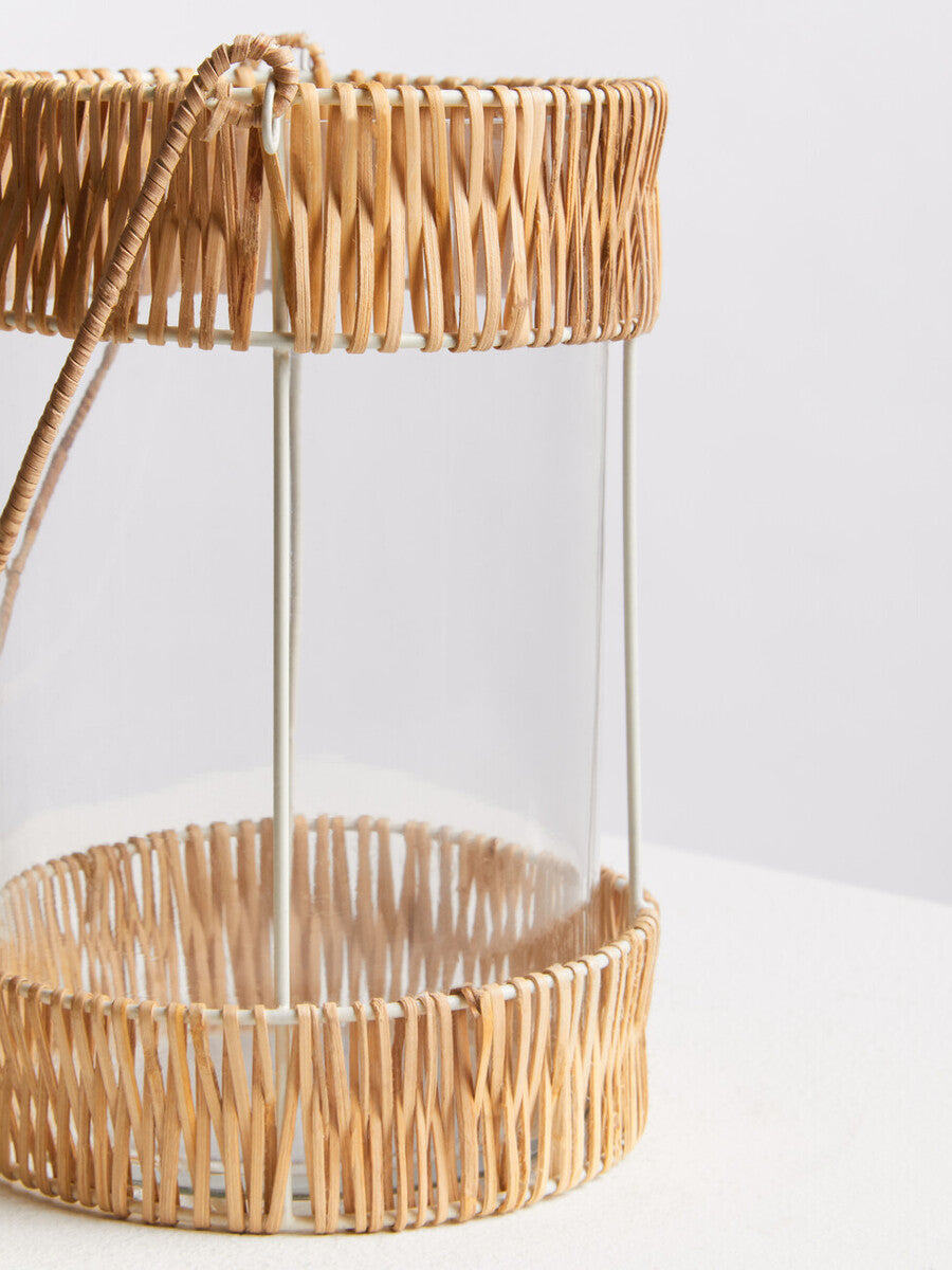 Natural and White Small Lantern | Kuta