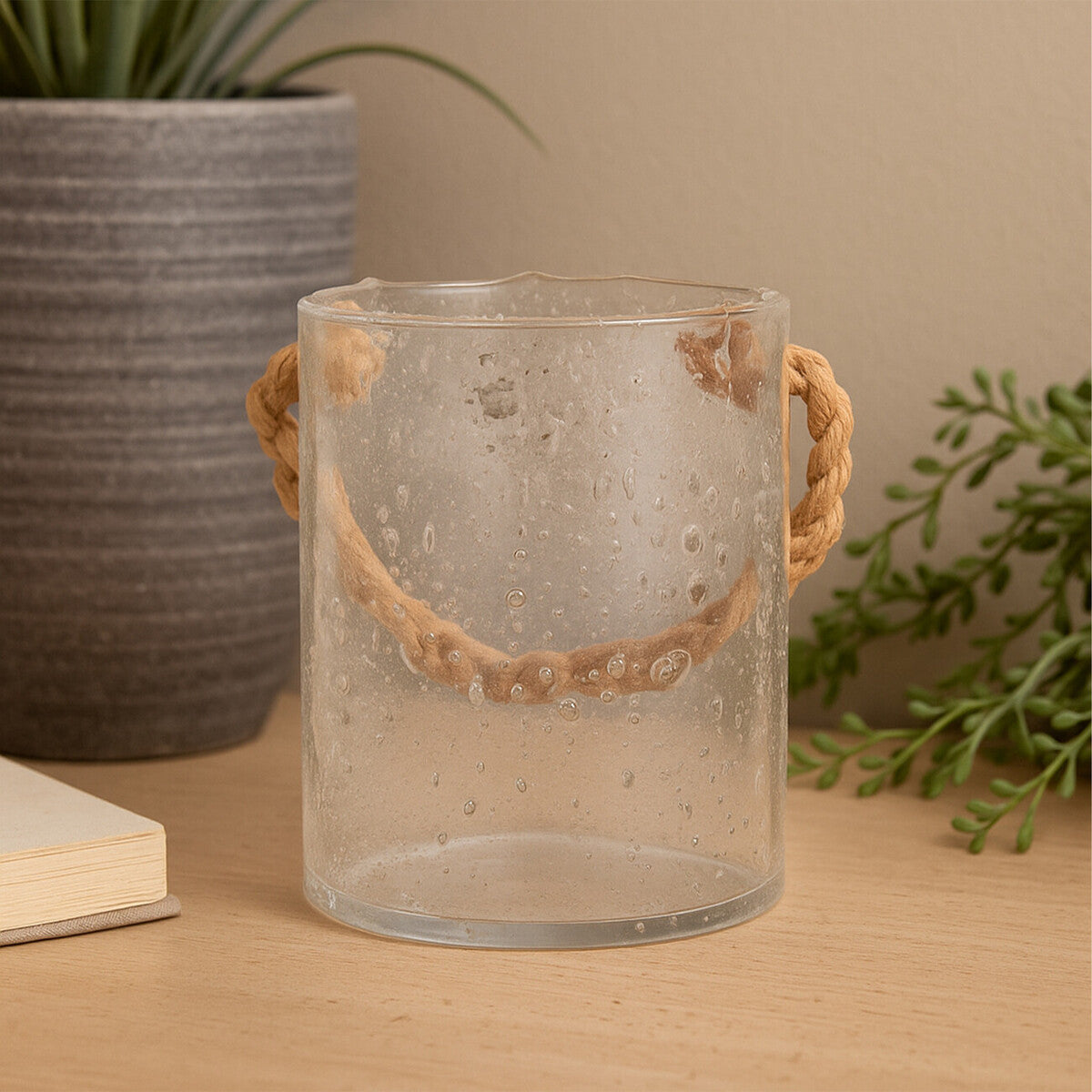 Natural Rope Medium Lantern | Kuta