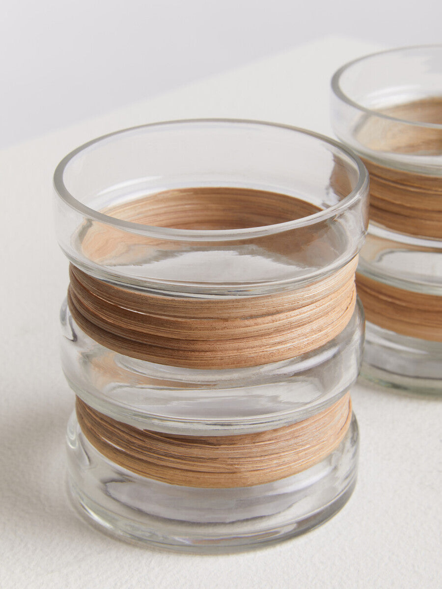 Set of 3 Natural Tealight Holders | Kuta