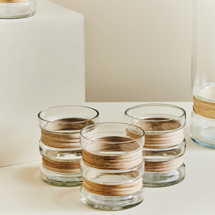 Set of 3 Natural Tealight Holders | Kuta