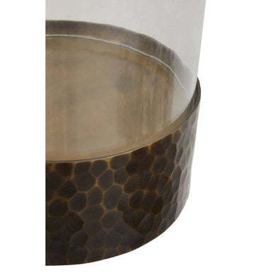 Akola Large Antique Gold Candle Holder