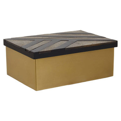 Large Black and Gold Storage Box | Aris