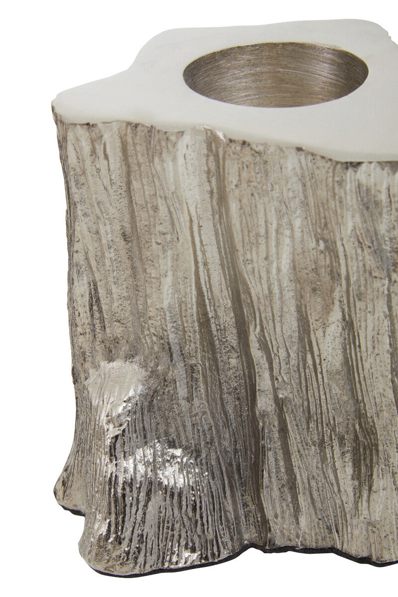 Akola Set Of Two Silver Tealight Holders