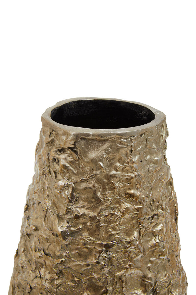 Akola Small Gold Textured Metal Vase