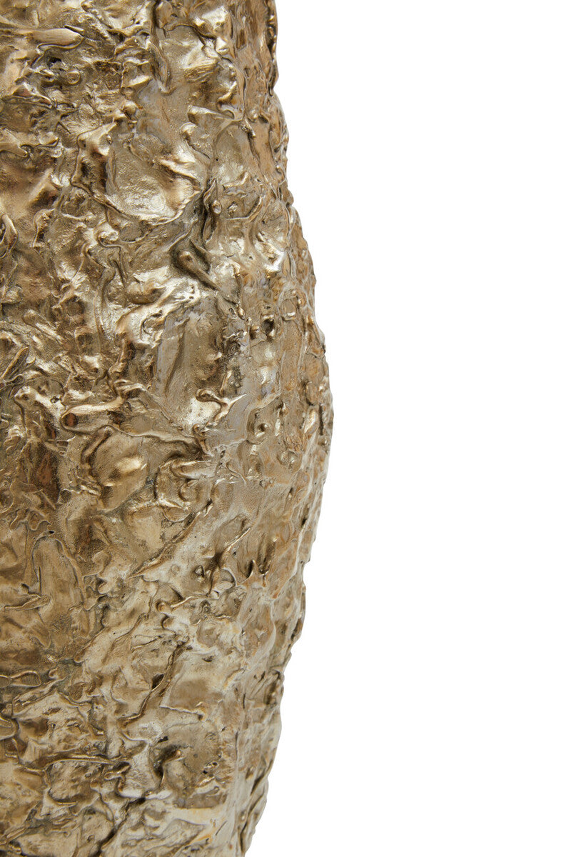 Akola Small Gold Textured Metal Vase
