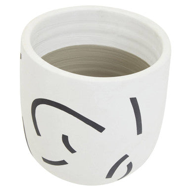 Tundra Black And White Planter