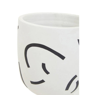 Tundra Black And White Planter